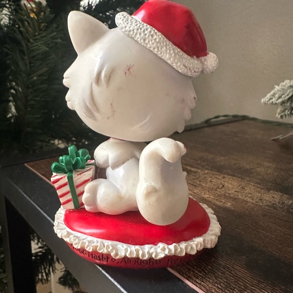 Rare 2006 Littlest Pet Shop Christmas Bobble head Cat Figurine & puppy - Picture 6 of 9